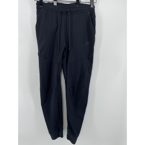 Nike Pants Mens Medium Black Joggers Sweatpants Sweats Drawstring Run Gym Yoga - Picture 1 of 12
